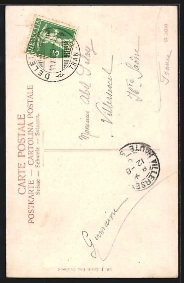 Cartes postales: AK Delémont, Panorama, 1910 – D'occasion à Berlin par bartko-reher 1