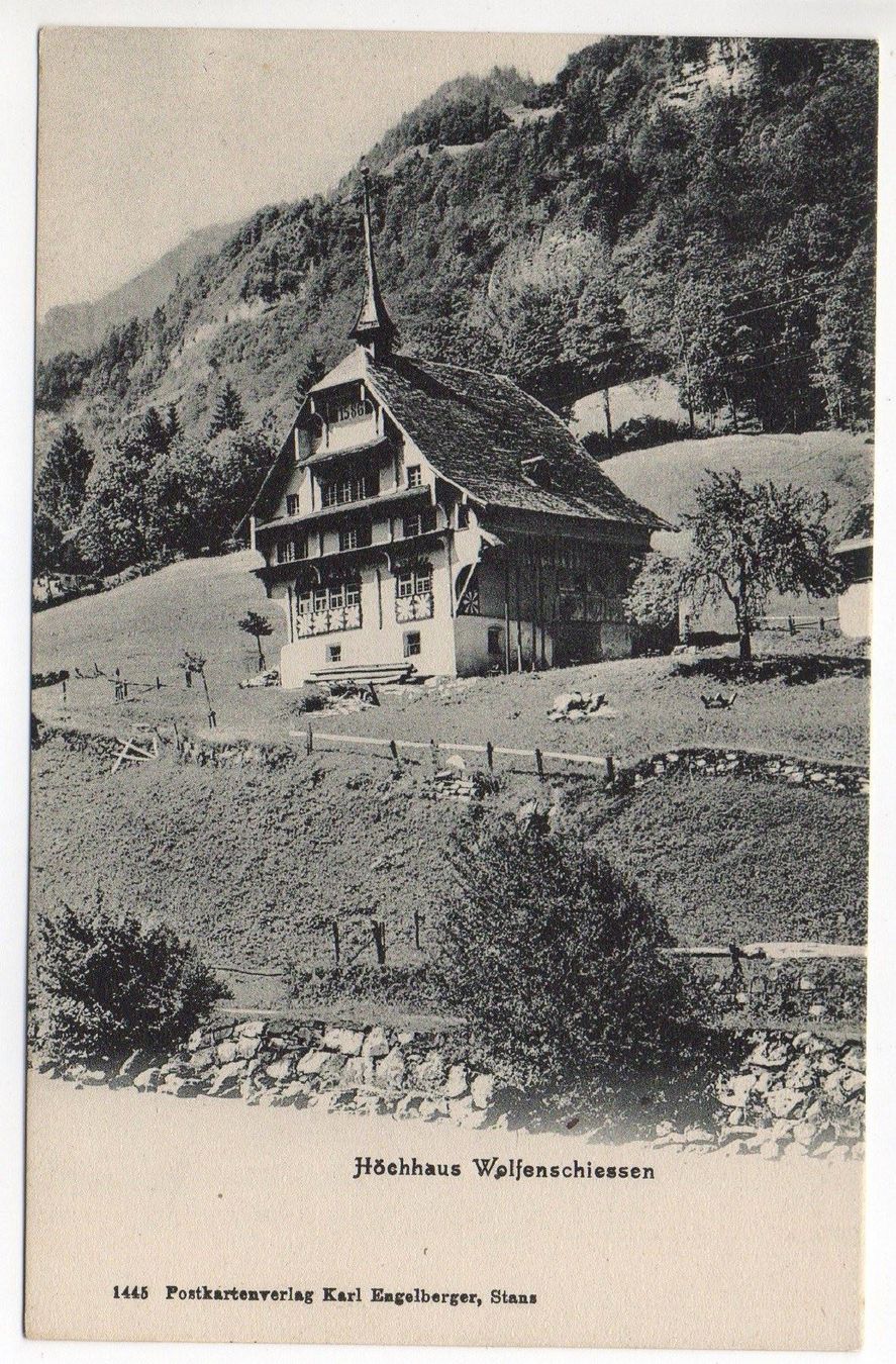 Cartoline postali: WOLFENSCHIESSEN Höchhaus – Usato da Jona venduto da philajona