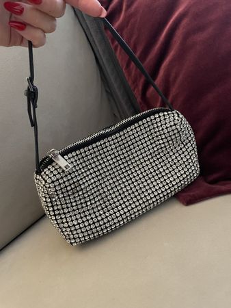 Glamouröse Strass Handtasche – (Alexander Wang Stil)