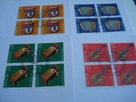 Pro Patria 1985, FDC Satz + 4erblocks, 6 Belege