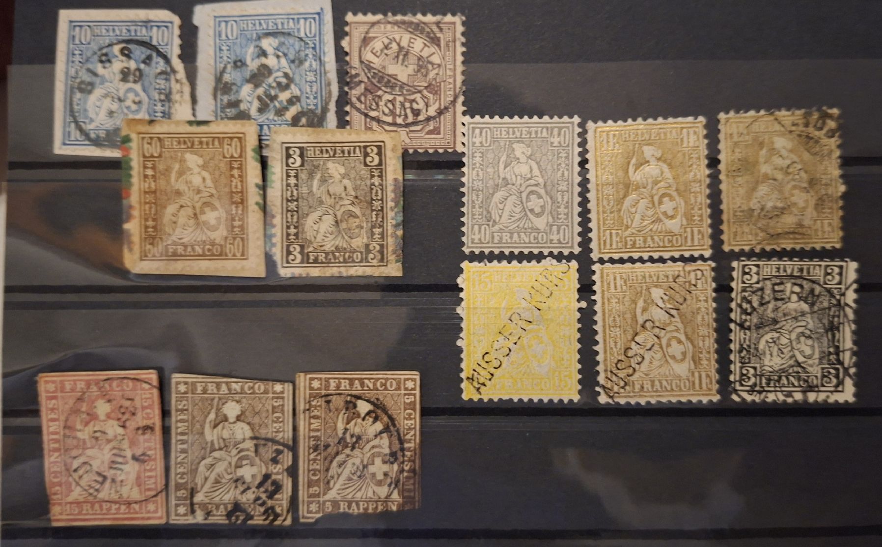 Alle Briefmarken: Lot Sitzende Helvetia div. – Gebraucht aus Balgach von SIMEON27 3