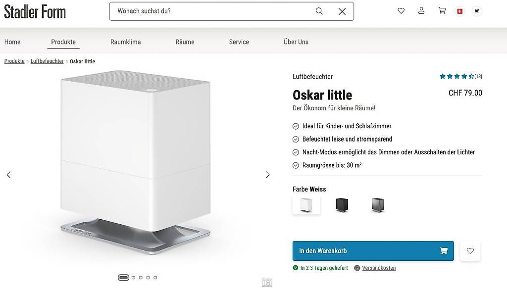 Umidificatori d'aria: Stadler Mini Oskar - selten gebraucht – Usato da Wetzikon ZH venduto da pascali.89 3