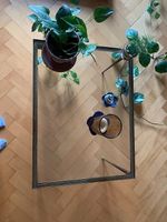 Vintage Sofatisch mit Glasplatte
