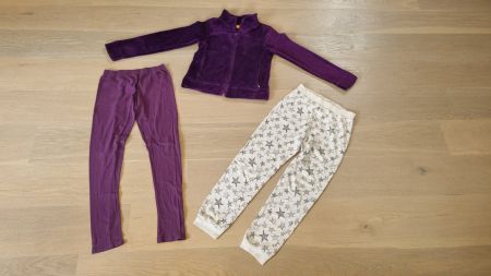 Paket: Plüsch-Pulli/Kuschel-Jäggli + 2 Pyjamahosen - Gr.152