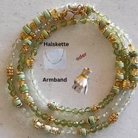 Edelstein-Halskette  ODER Armband,   Peridot, Jade, Citrin,