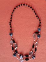 Murano-Glas Halskette mit Herzen doppelstrangig - Vintage