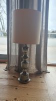 Vintage Stehlampe, Keramik/Porzellan versilbert