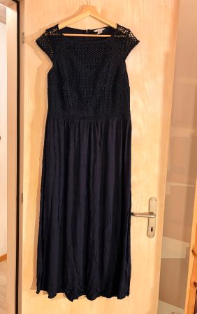 Dunkelblaues Kleid von H&M bodenlang