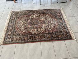 Kashmir Seidenteppich Seiden Teppich 177x120cm