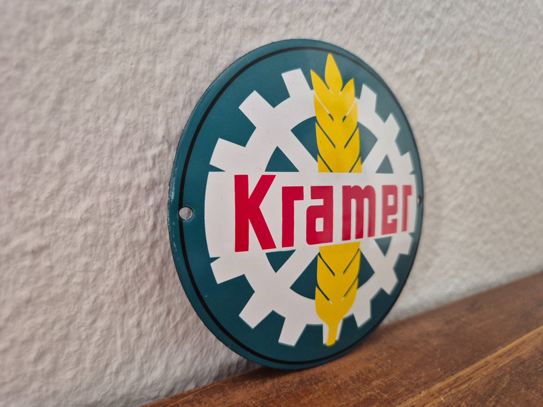 Kramer Schilder: Emailschild Kramer Traktor Logo Emaille Schild Reklame Retro – Neu (gemäss Beschreibung) aus Schaffhausen von pfanis09 4