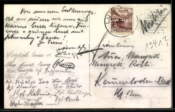Cartoline postali: AK Lungern-Dorf, Panorama – Usato da Berlin venduto da bartko-reher 1