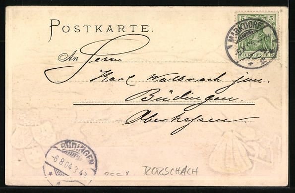 Cartes postales: Litho Rorschach, Bodensee-Panorama mit A – D'occasion à Berlin par bartko-reher 1