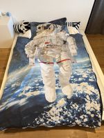 Bettwäsche Astronaut, Galaxie, Wendebettwäsche, neuwertig