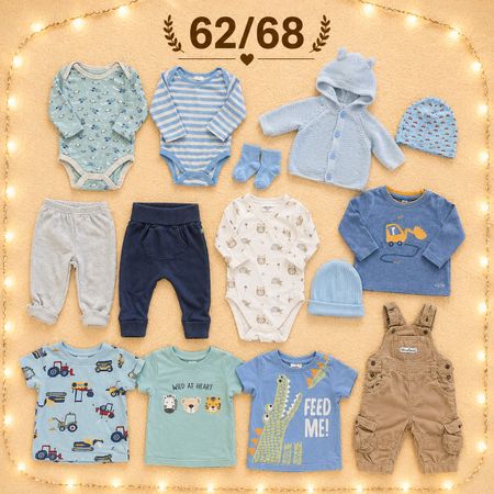 Babykleider Set 62/68, blau, guter Zustand