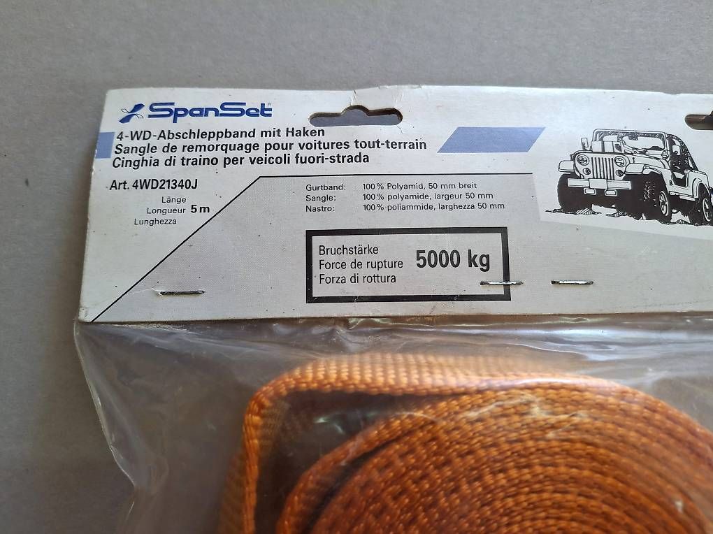 Corde di traino: SpanSet Abschleppband 5 m 5000 kg originalverpackt – Nuovo e nell'imballaggio originale da Rüti ZH venduto da Liliane_market 1