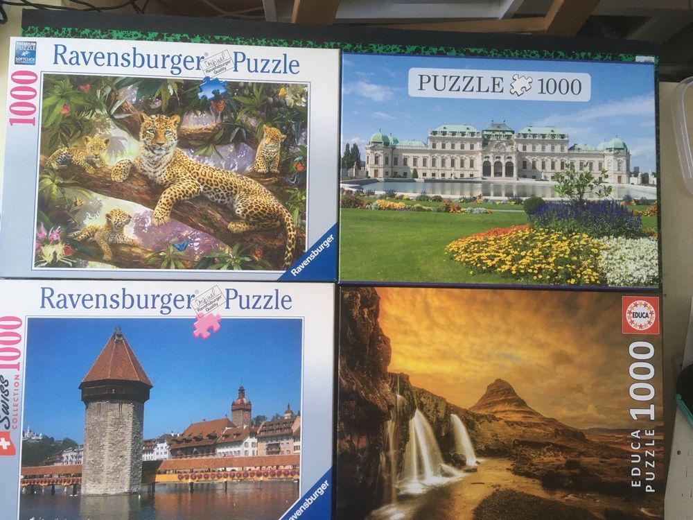 Puzzles 1000 Teile 4 Sujets (Gebraucht) in Rüti ZH für CHF 12 - mit