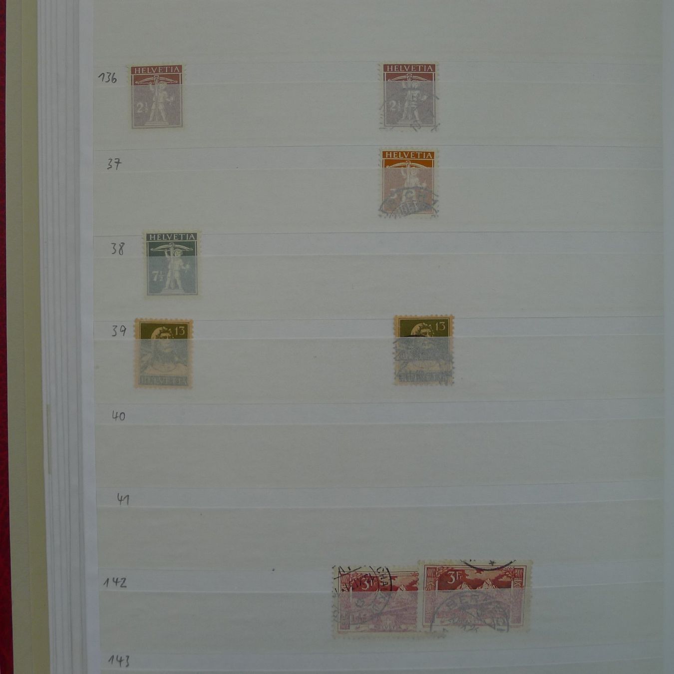 Alle Briefmarken: 1907-1944, LAGERBUCH CH-Marken, postfrisch ** + gestempelt! – Gebraucht aus Sursee von Luzernerraute 6