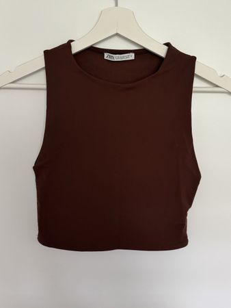   Zara Crop Top Braun (M)