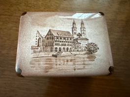 Schatulle Keramik mit Motiv Altstadt Zürich guter Zustand