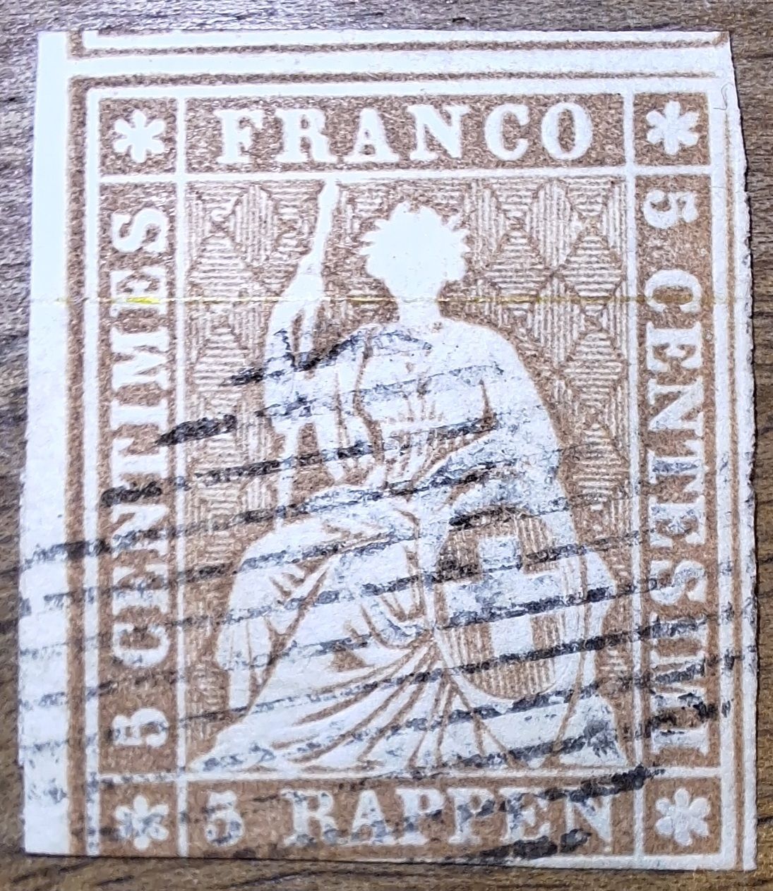Tutti i francobolli: Strubel 22C mit Befund Kat. 150.- – Usato da Balgach venduto da SIMEON27