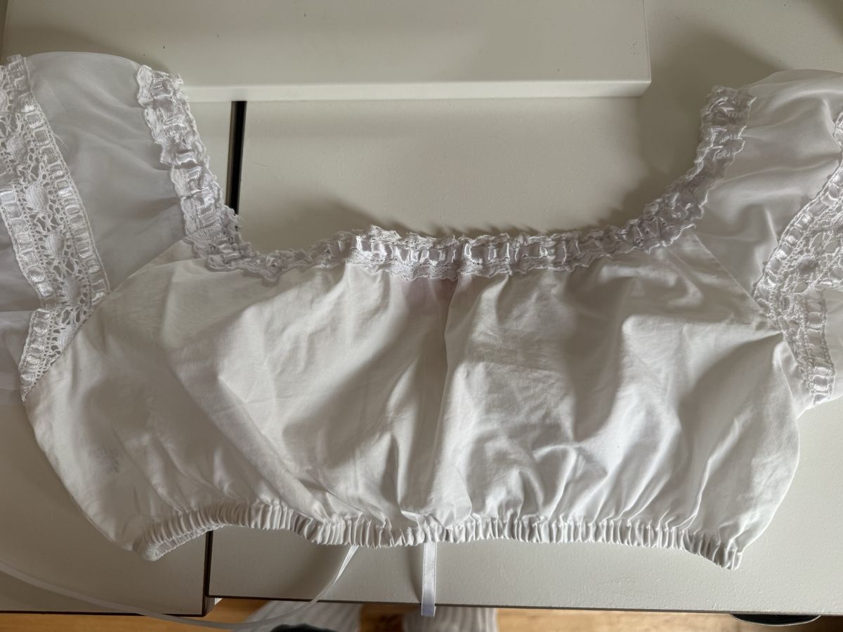 Krüger Blusen: Dirndlbluse Krüger weiss mit Spitze Grösse 36 – Gebraucht aus Hüttwilen von sar_8gj7 2