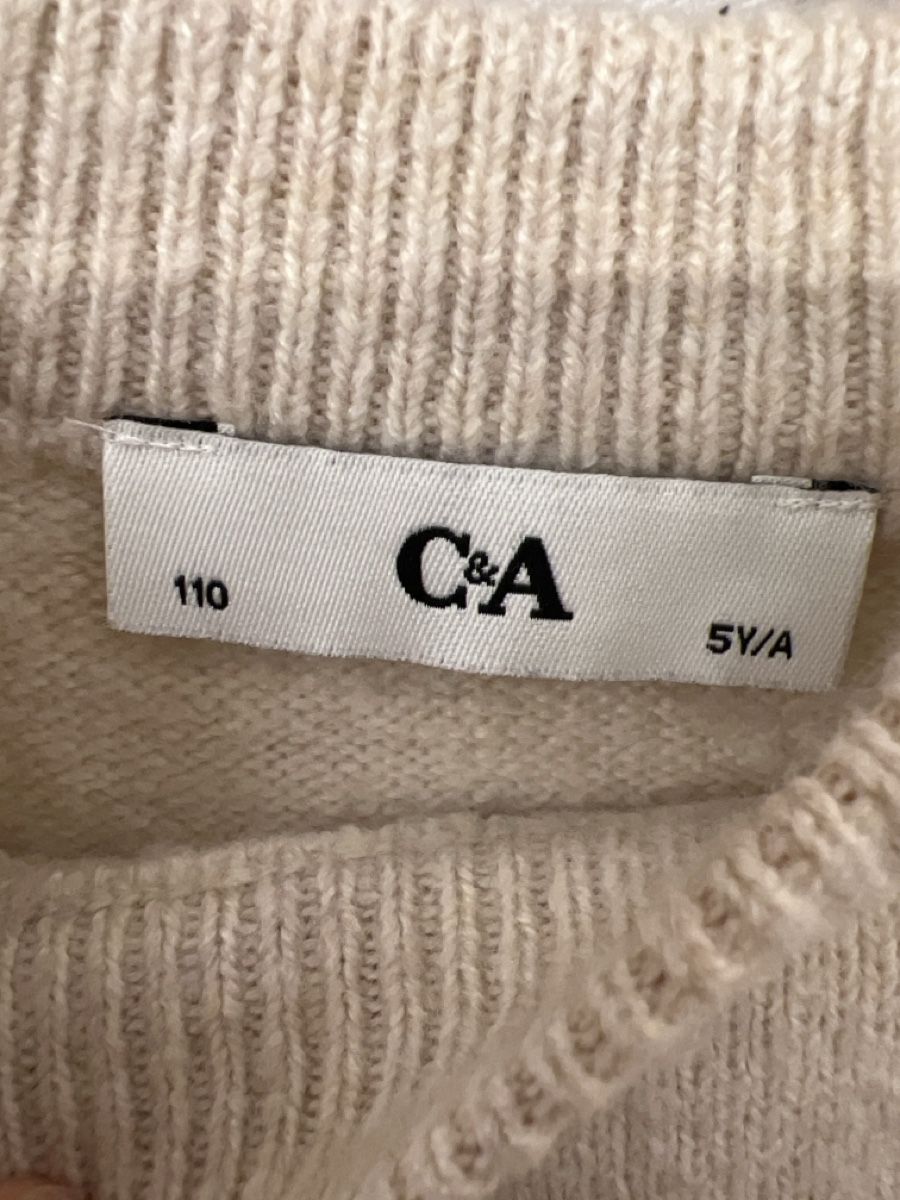 C&A Maglioni & Felpe: C&A Pullover, Gr. 110, beige mit Blumenmuster, Top Zustand! – Nuovo (secondo la descrizione) da Luterbach venduto da vatab 1