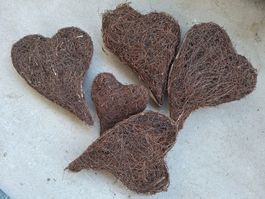5er Set Pflanzenherzen, Pflanzgefässe
