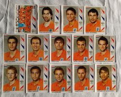 14x Panini WM 2006 HOLLAND Stickers mit Stars Niederlande