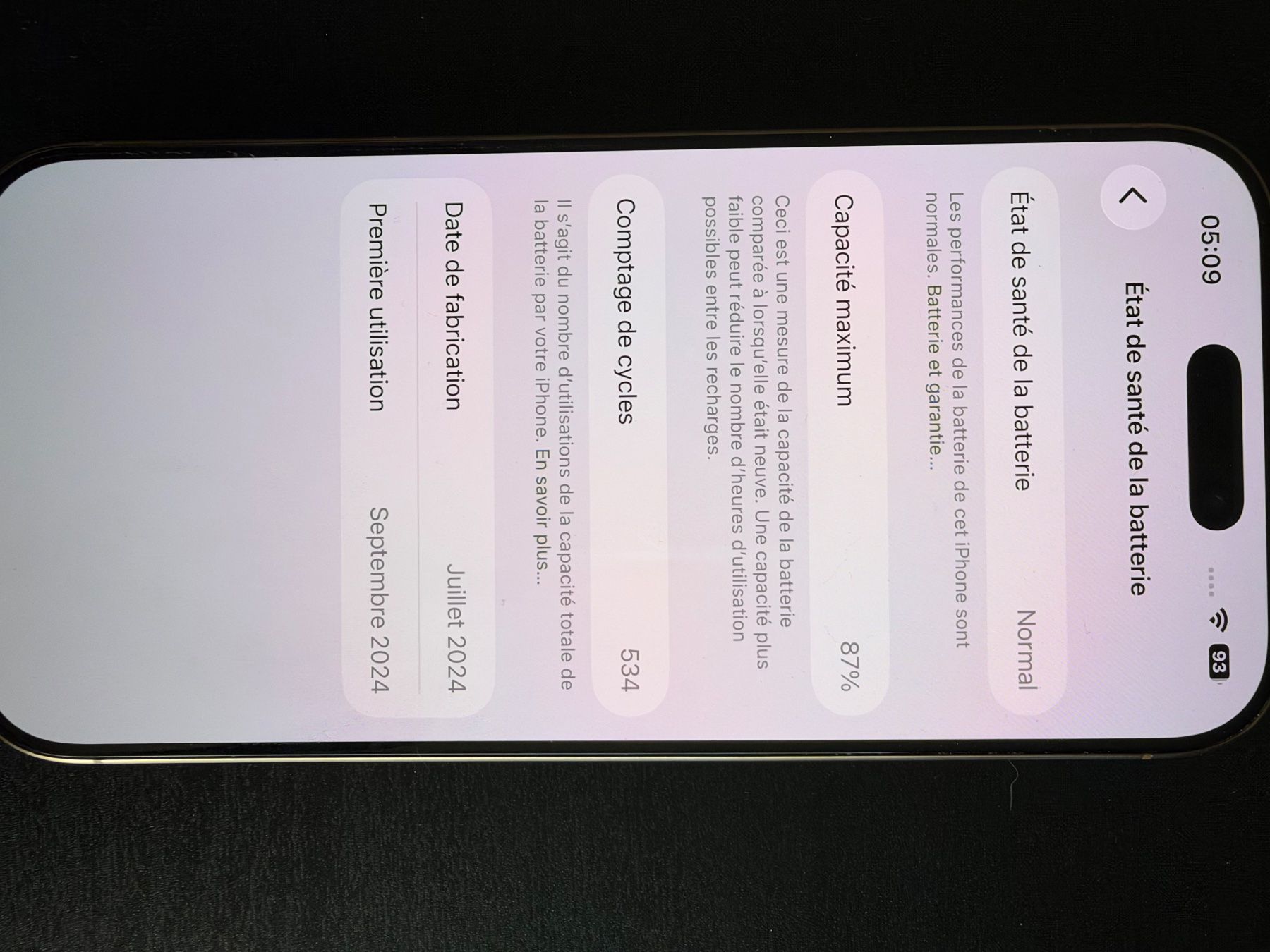 Apple Telefoni cellulari / Smartphones: Iphone 16 pro 128 giga Titane désert – Usato da Bulle venduto da sof_px5r 2