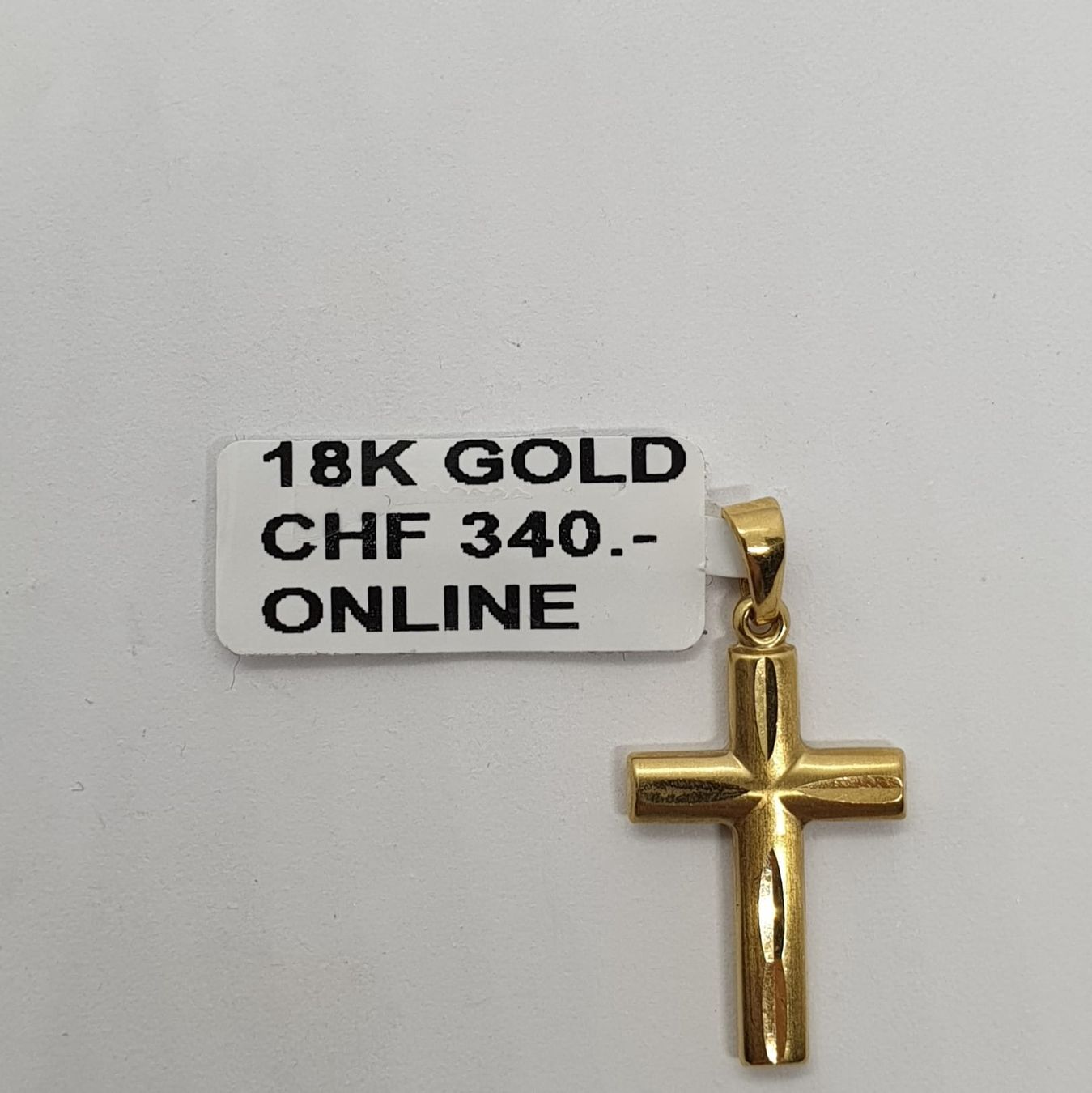 Ciondoli: Echt 18K Gold - Kreuz Anhänger – Usato da Luzern venduto da Goldhaus-Luzern 3