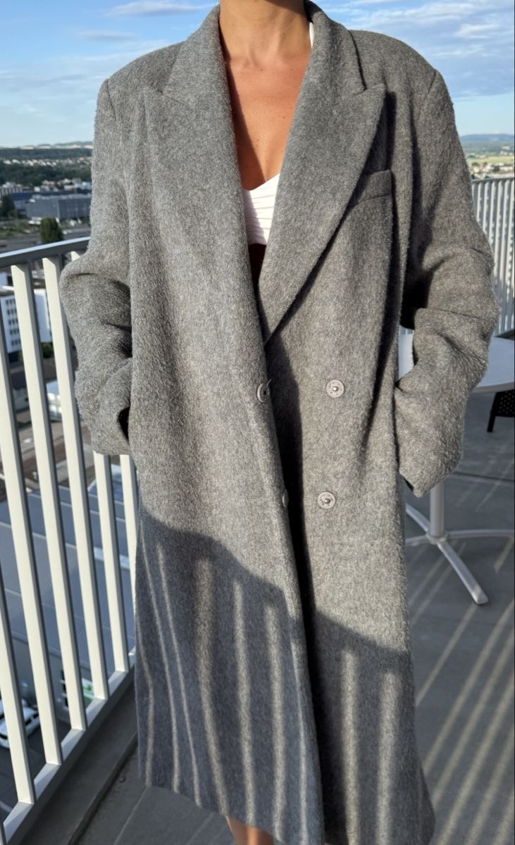 H&M Mäntel: Cooler Oversized Woll-Mantel grau Grösse M – Gebraucht aus Dübendorf von ReLoved_Fashion_ZH