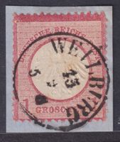 DR 1872, 1 GROSCHEN, ʘ WEILBERG, Briefstück