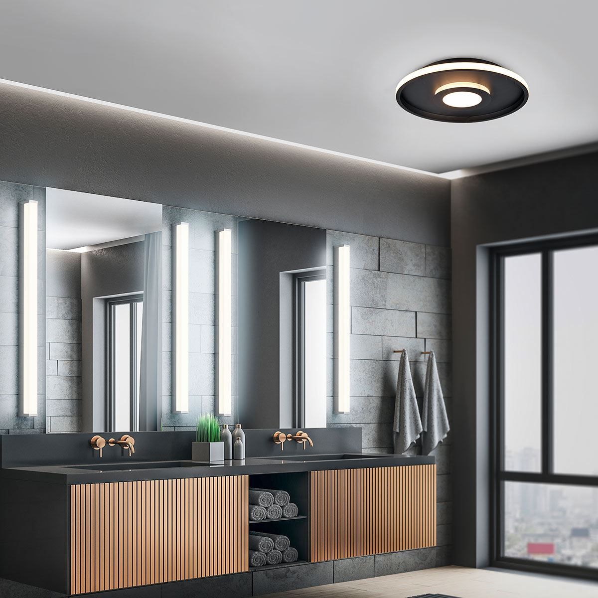 Lampadari & plafoniere: LED Deckenleuchte, Rund, IP44, 40 cm Ø – Nuovo (secondo la descrizione) da Kreuzlingen venduto da Smart-Light 2
