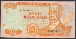 Bolivien 20 Bolivianos 2013