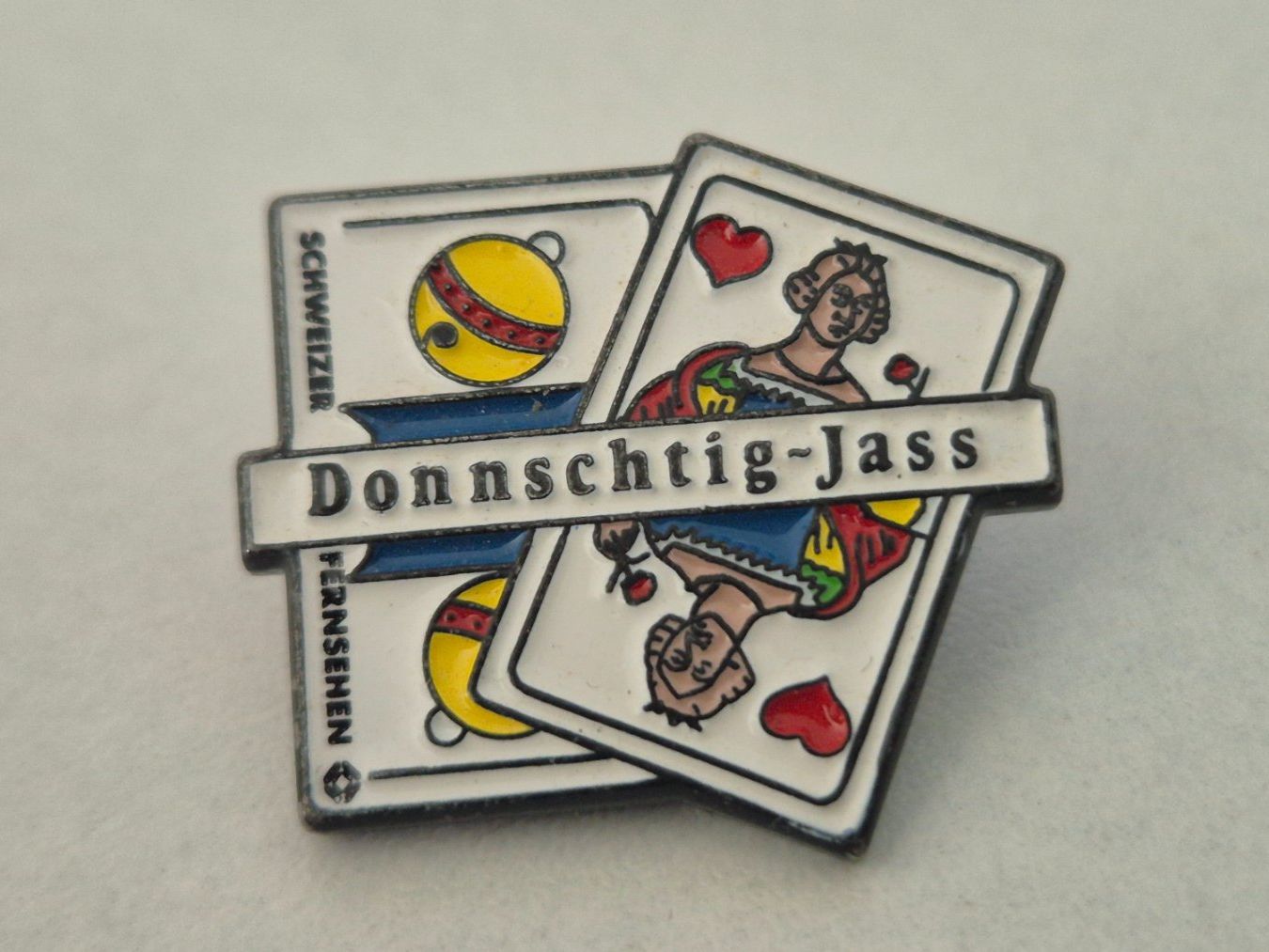 Plaketten & Abzeichen: alter   Donnschtig Jass    -     Pin – Gebraucht aus Niederweningen von Obson