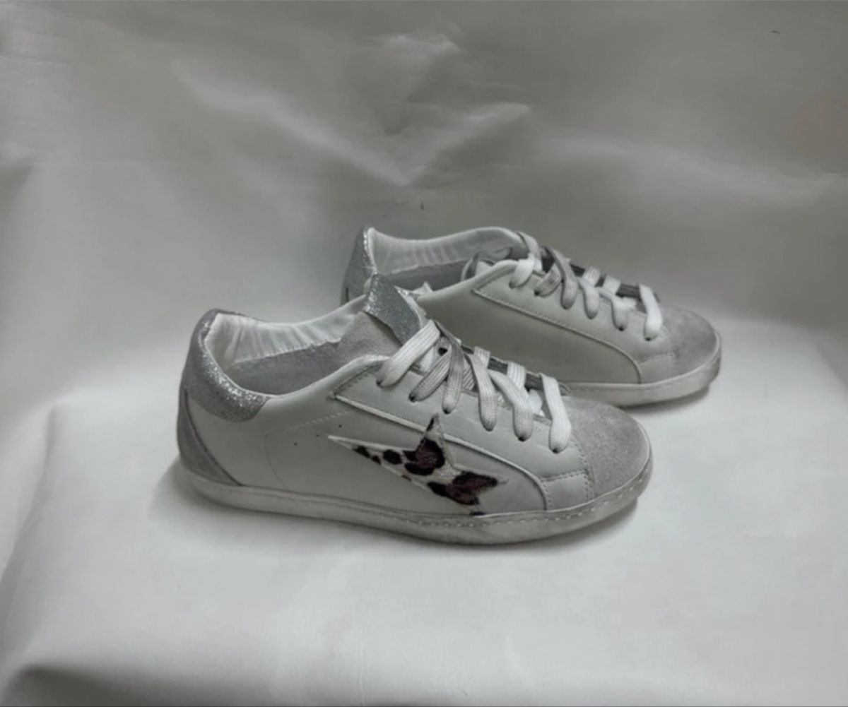 Damenschuhe: Sneakers 37 vera pelle con stella animalier e dettagli – Neu (gemäss Beschreibung) aus Rancate von Birbine 1