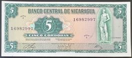 Nicaragua 5 Cordobas 1972 - non circ./unz