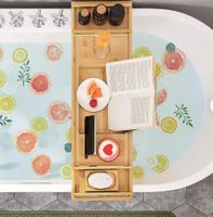 Badezimmer Organizer Bambus einstellbar Badewannenablage