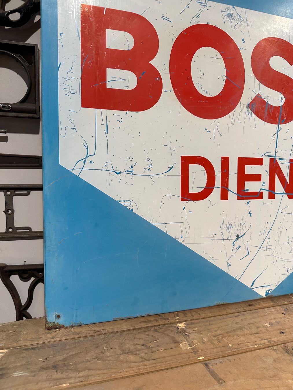 Schilder: Altes Belchschild "Bosch Dienst" ( Garage / Oldtimer ) – Gebraucht aus Luzern von Fracht-Design 2