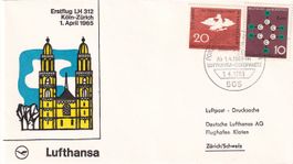 Erstflug Lufthansa Köln - Zürich 1965