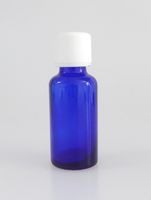Blauglas 30ml mit Deckel und Giessring