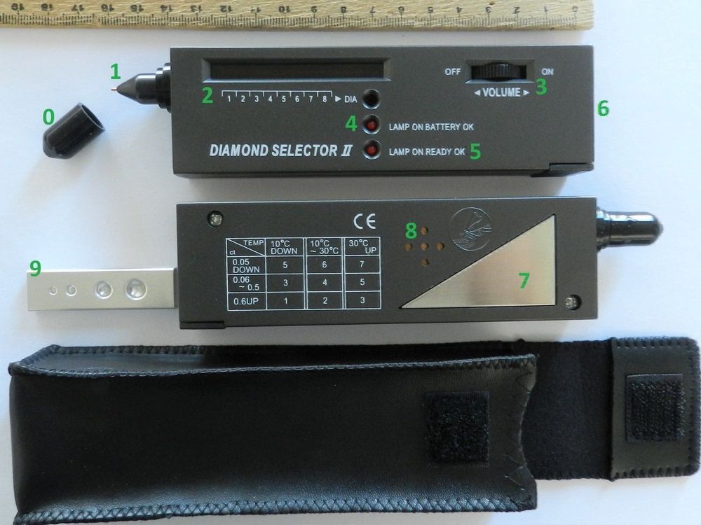 Diamant Tester Edelstein Prüfsatz Digital Elektrische Detect (Neu