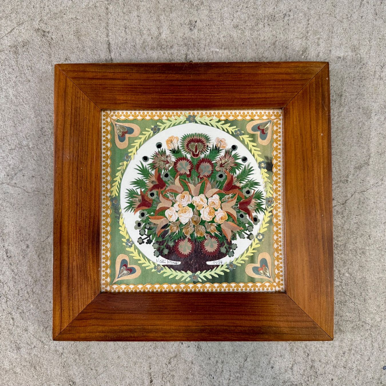 Grafiken & Lithographien: Nelli Naef Farb-Scherenschnitt 1984 – Gebraucht aus Basel von Brocki-auf-dem-Wolf