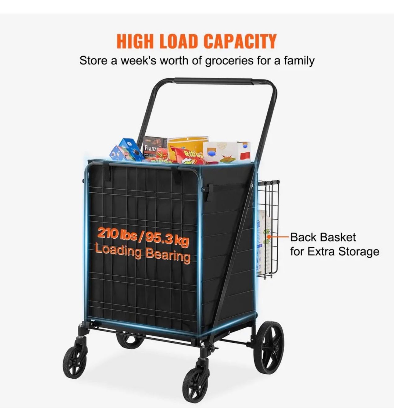 Altro per la casa: Einkaufswagen Einkauftrolley bis zu 150 kg – Nuovo e nell'imballaggio originale da Amriswil venduto da JaJa-Express 2