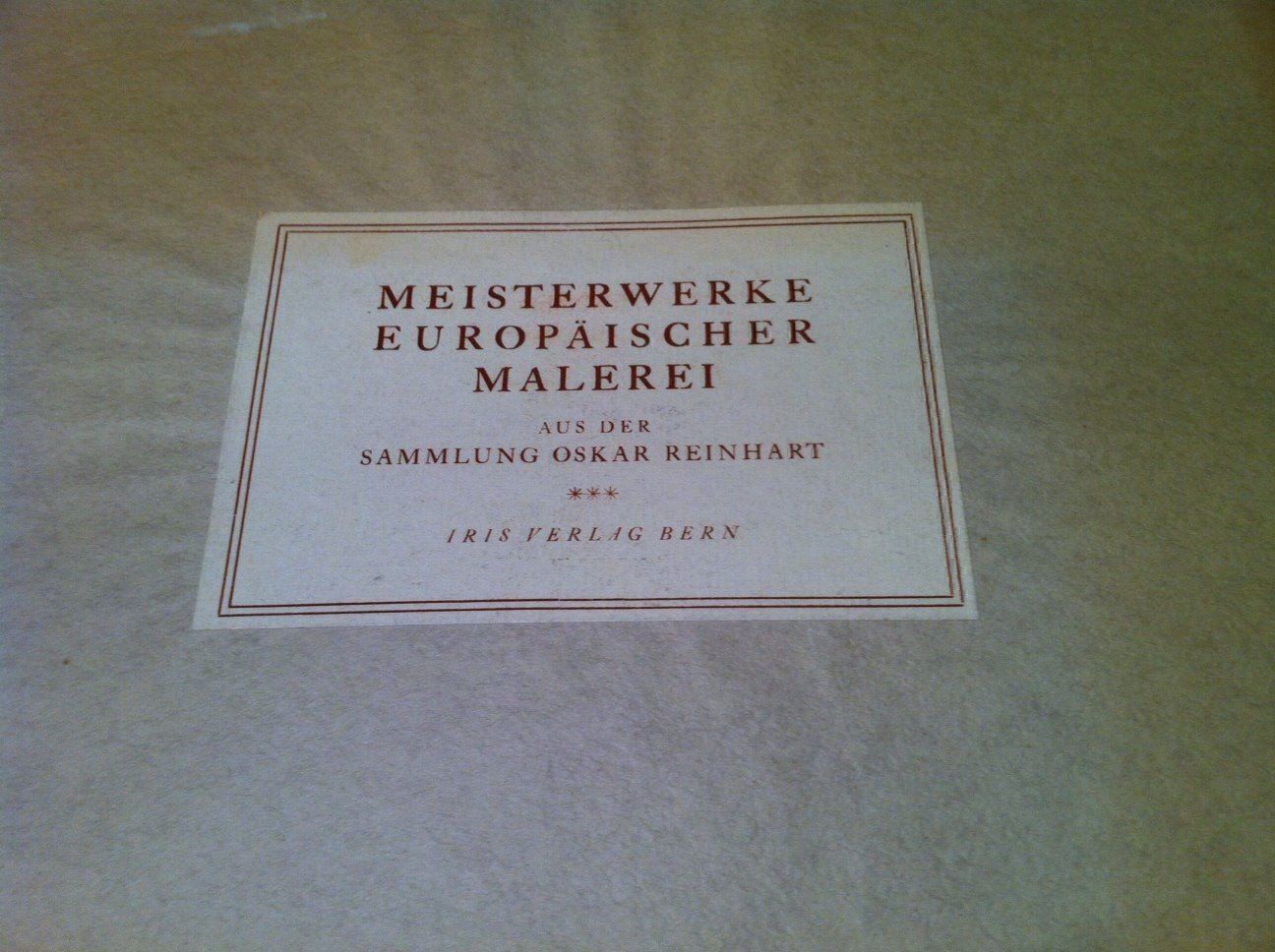 Libri: Meisterwerke der Europäischen Malerei – Usato da Einsiedeln venduto da artgallery59 2