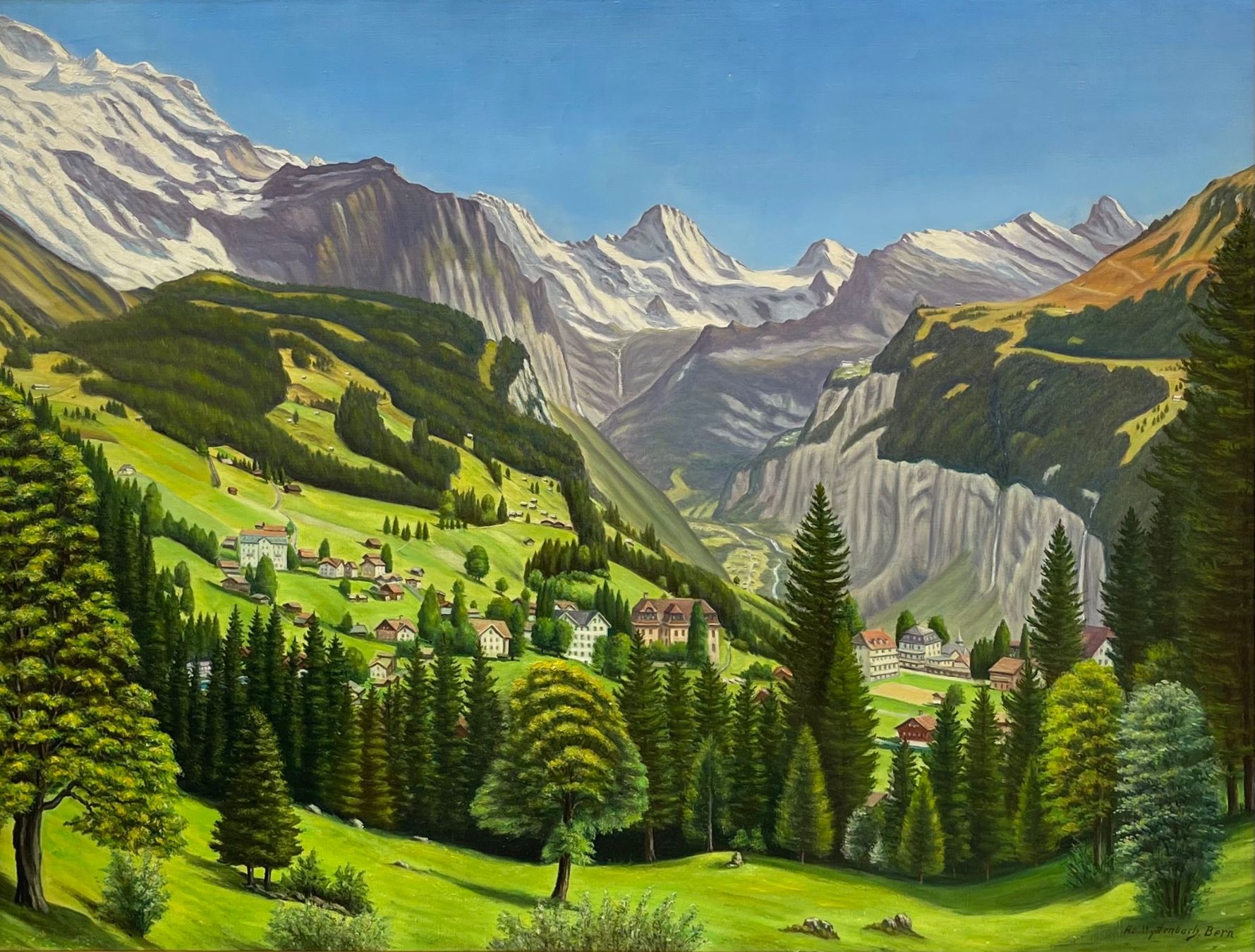 Dipinti: Wyttenbach Adolf (1875-1954) – Usato da Grosshöchstetten venduto da Perle1951 1