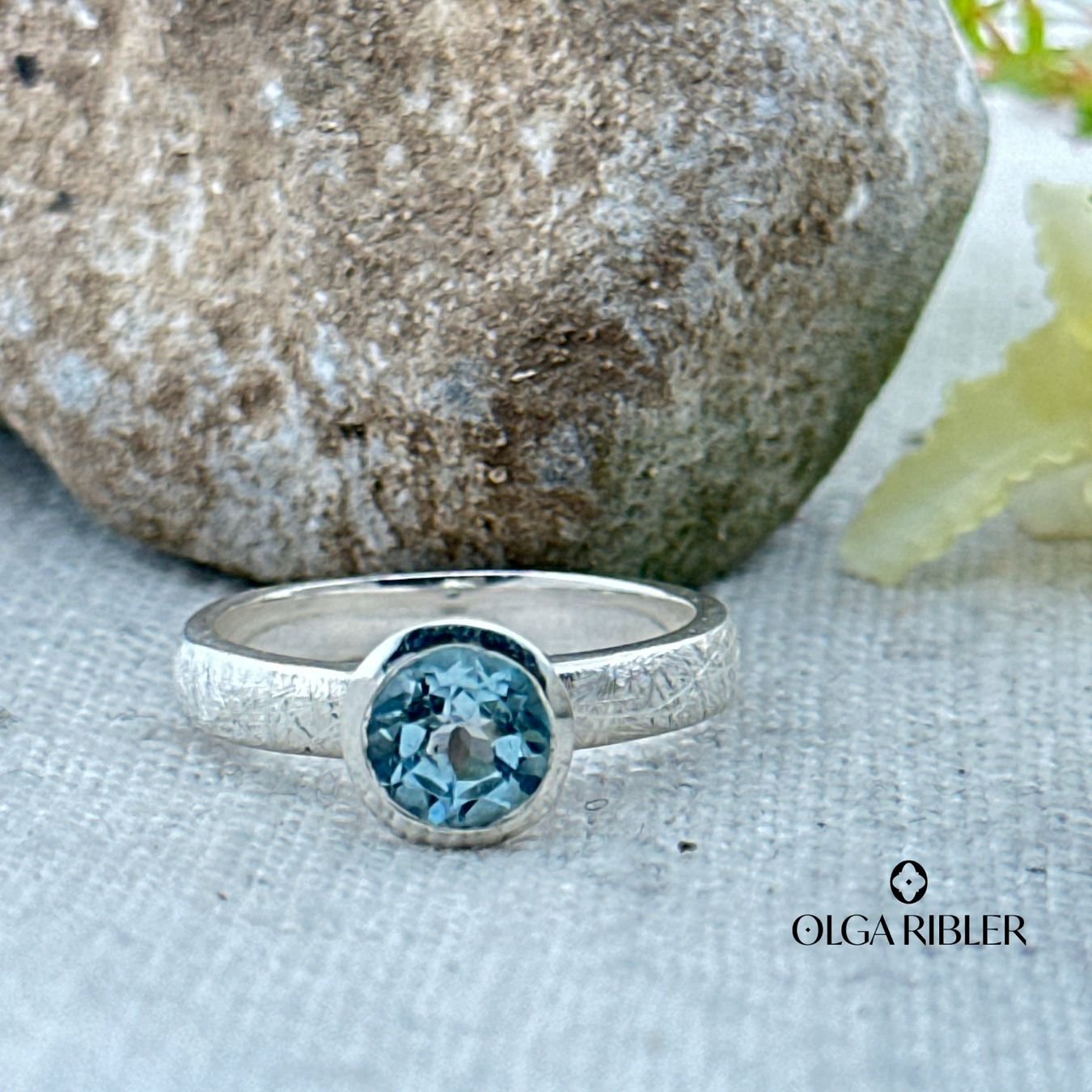 Olga Ribler Anelli: Silber Ring 925 mit Blautopas  Grösse 58 – Nuovo (secondo la descrizione) da Luzern venduto da Schmuckoutlet 3