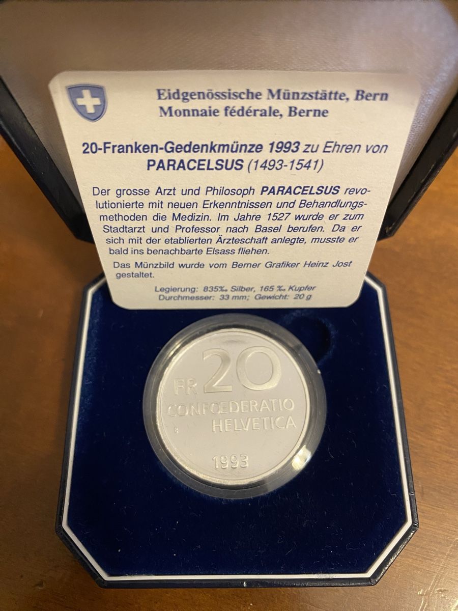Tutti le monete: 20 Francs 1993 – Nuovo e nell'imballaggio originale da Genève venduto da Mar7319 2