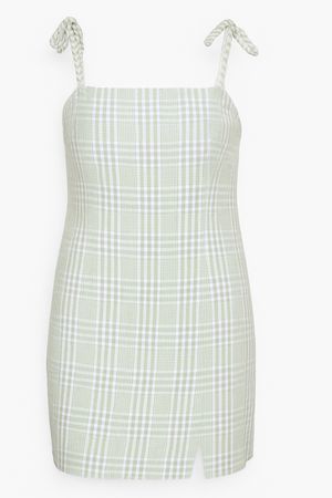 Hollister Co. - Sommerkleid grün/weiss kariert Gr. S