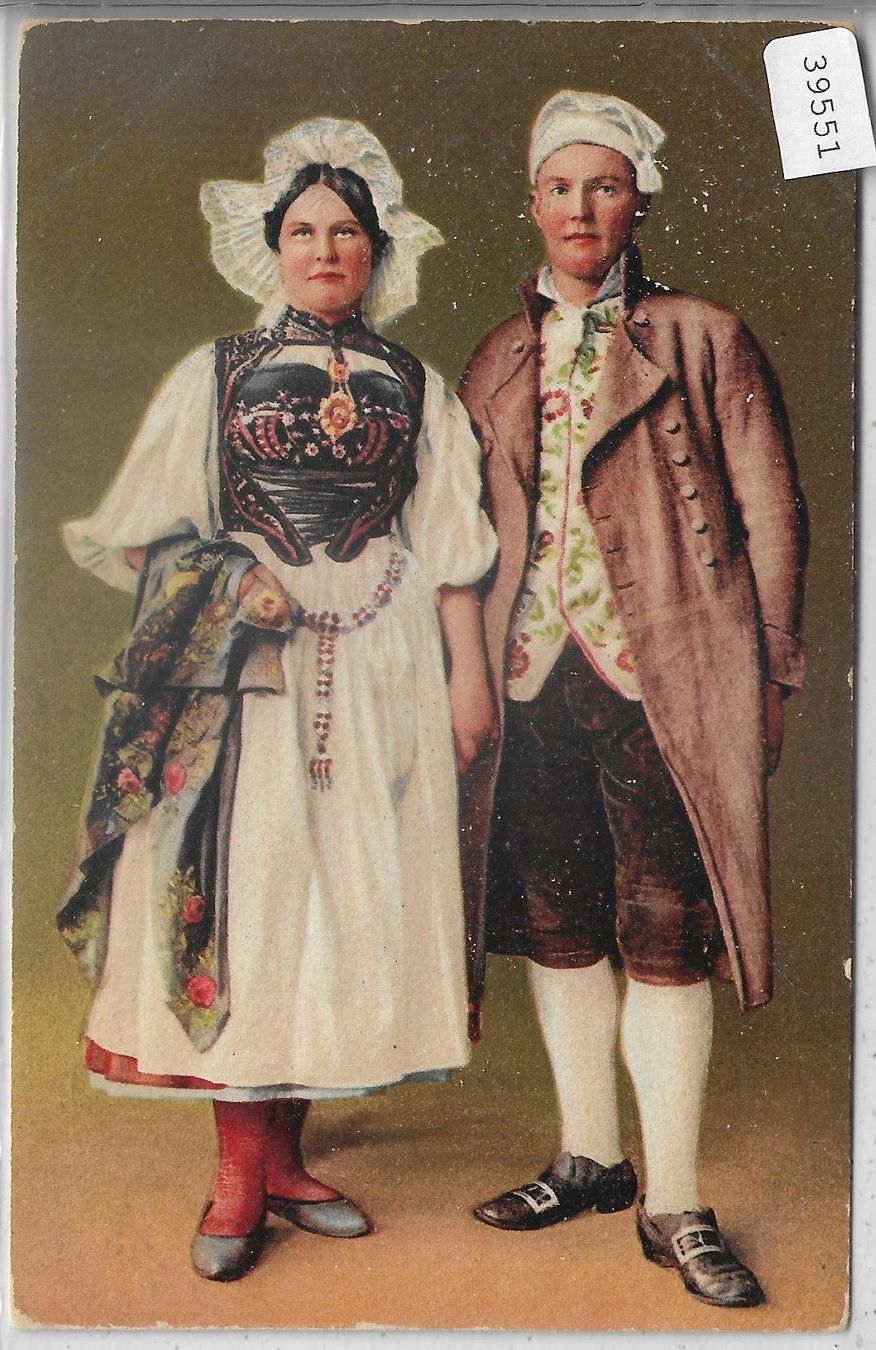 Cartoline postali: Bürgersleute aus Solothurn - Litho – Usato da Ettingen venduto da Kartenplanet